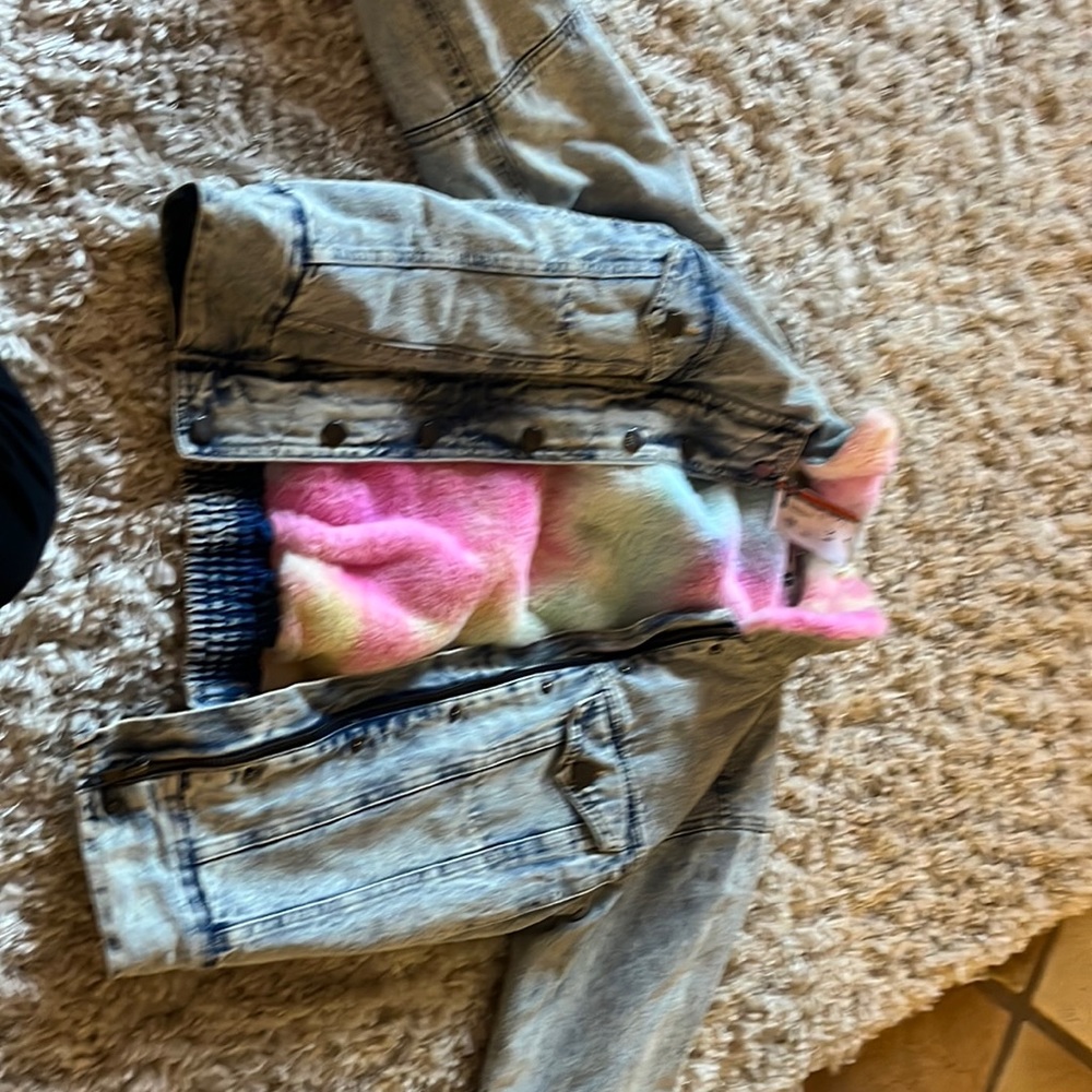 NWT Vintage Havana Fluffy Jean Jacket